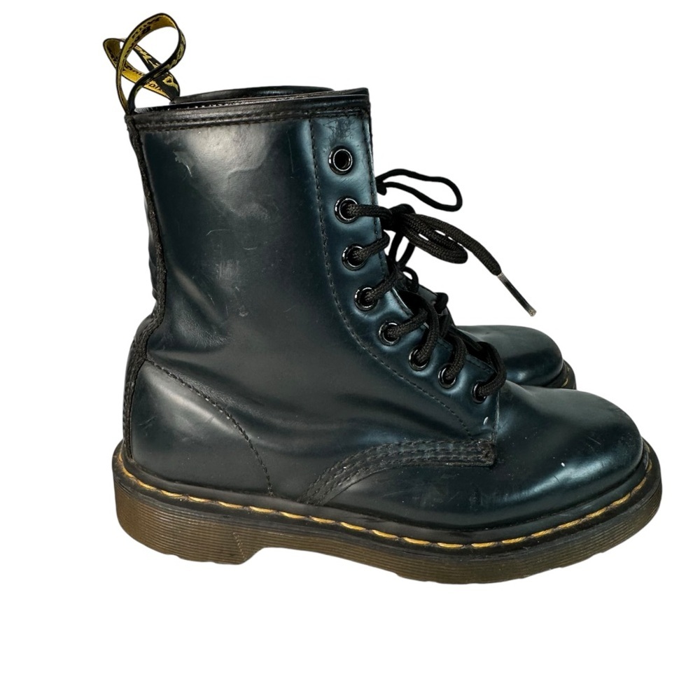 Dr. Martens 1460 Smooth Black Leather Combat Boots AirWair Sole Size Original
